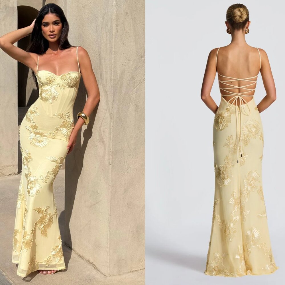 Babyboo Nefertiti Maxi Dress - Lemon